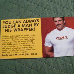 Colt Studios Gay Erotica 1989 T Shirt Flyer